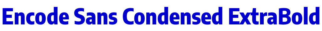 Encode Sans Condensed ExtraBold шрифт